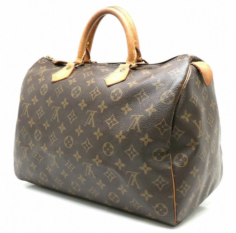 Louis Vuitton Boston Bag Speedy Travel Handbag s Monogram Brown